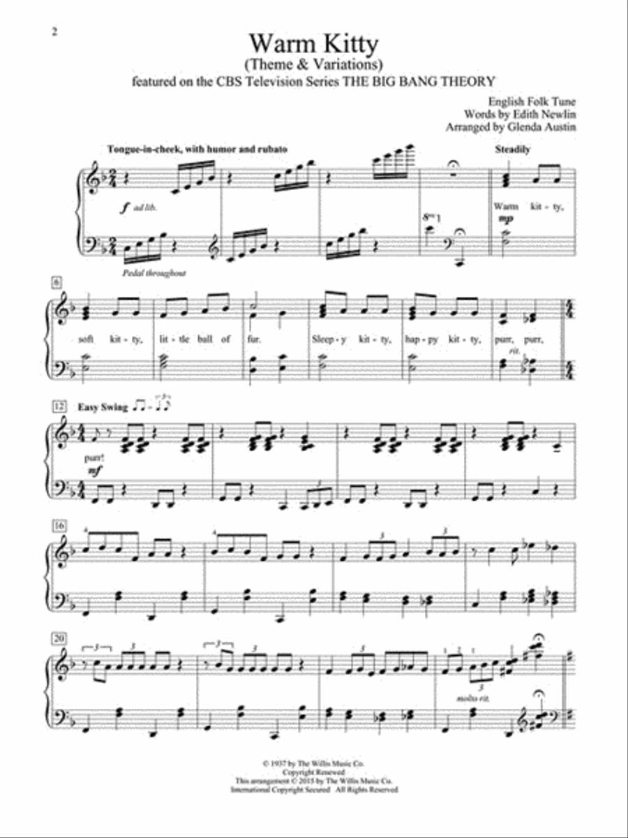 Warm Kitty (Theme and Variations) Piano scores gallery preview page 3