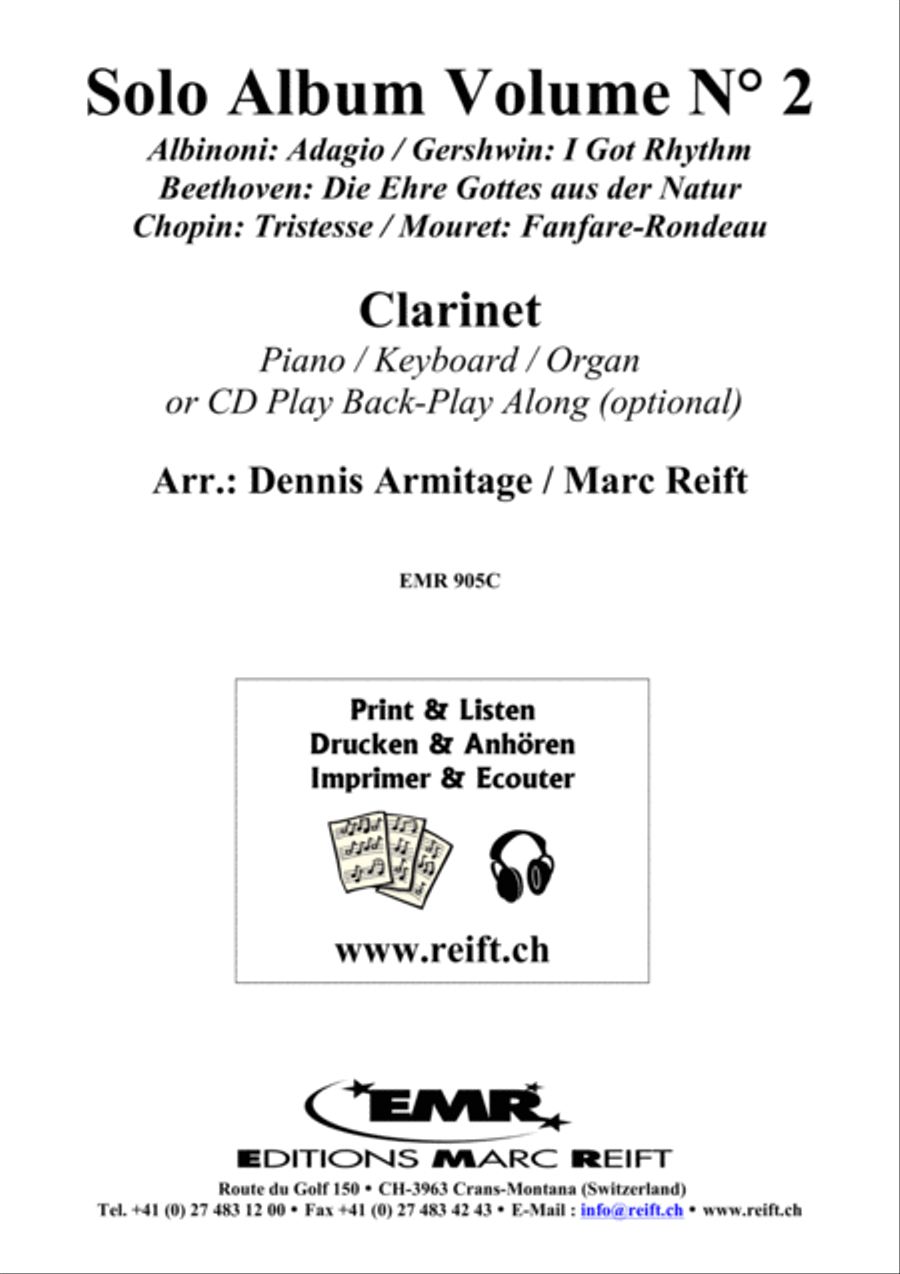 Solo Album Volume 02 Clarinet Solo scores gallery preview page 2