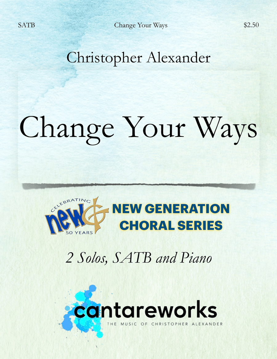 Change Your Ways 4-Part scores gallery preview page 1