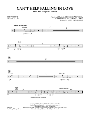 Can't Help Falling In Love (Solo Alto Saxophone Feature) - Percussion 2