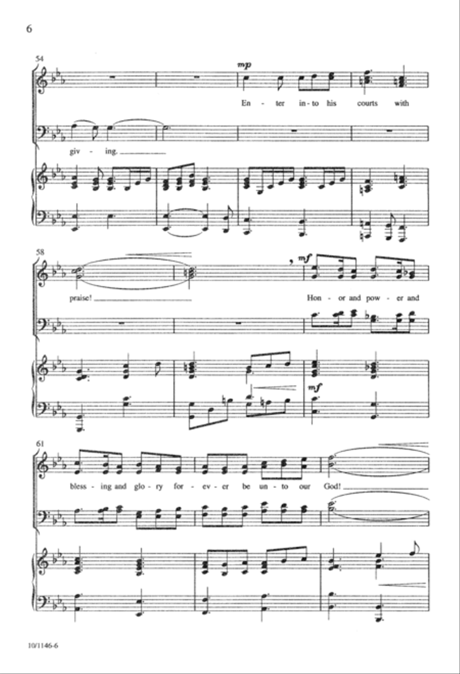 Blessed Be Our Lord Divisi scores gallery preview page 6