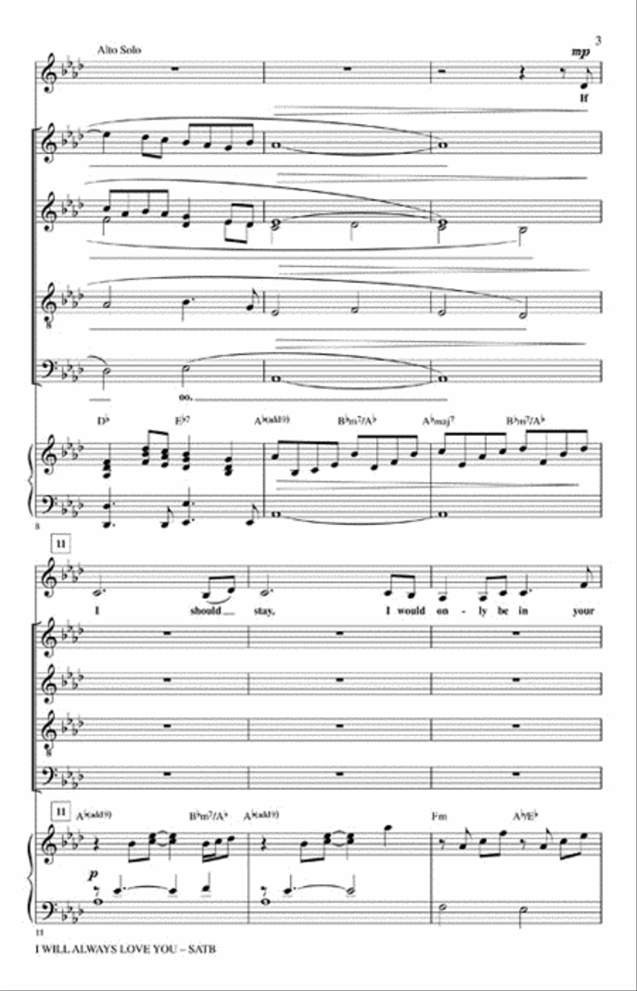 I Will Always Love You 4-Part scores gallery preview page 3
