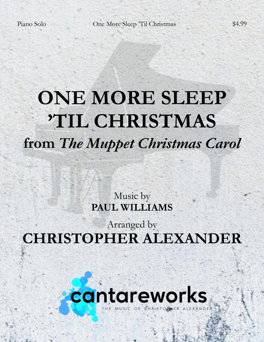 One More Sleep 'til Christmas Piano Solo scores gallery preview page 1