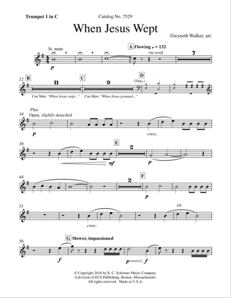 When Jesus Wept When Jesus Wept Choir scores gallery preview page 1