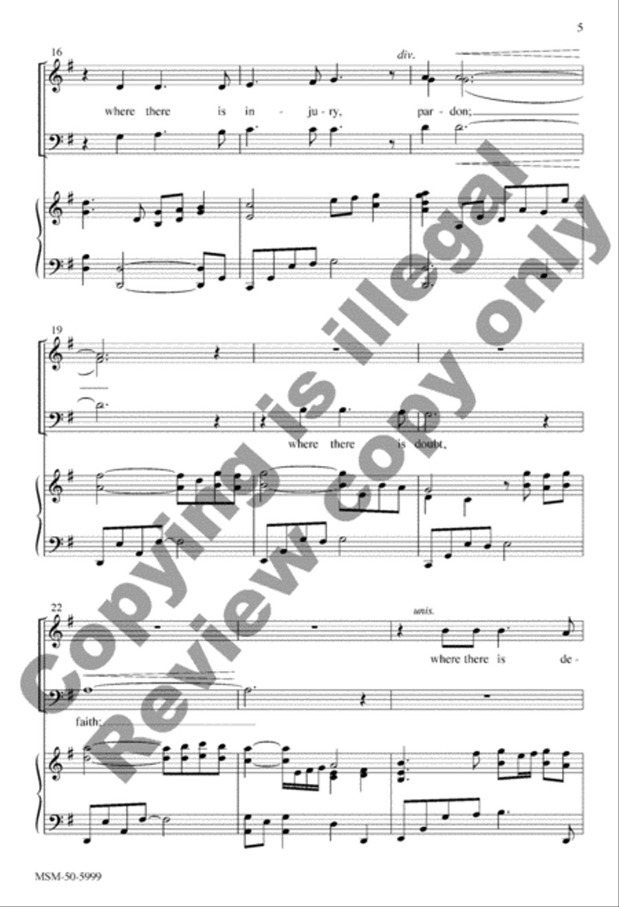 Make Me an Instrument of Your Peace 3-Part scores gallery preview page 4