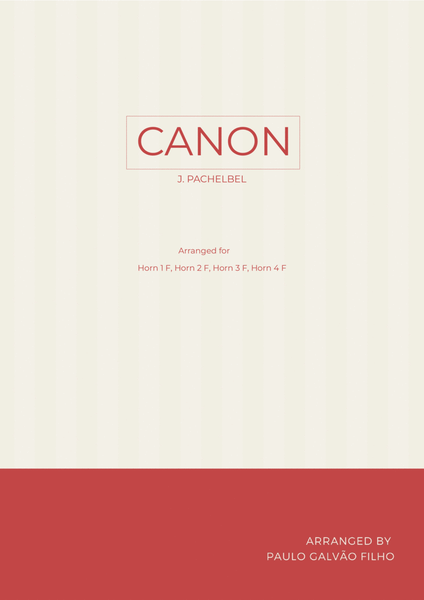 CANON IN D - HORN QUARTET image number null