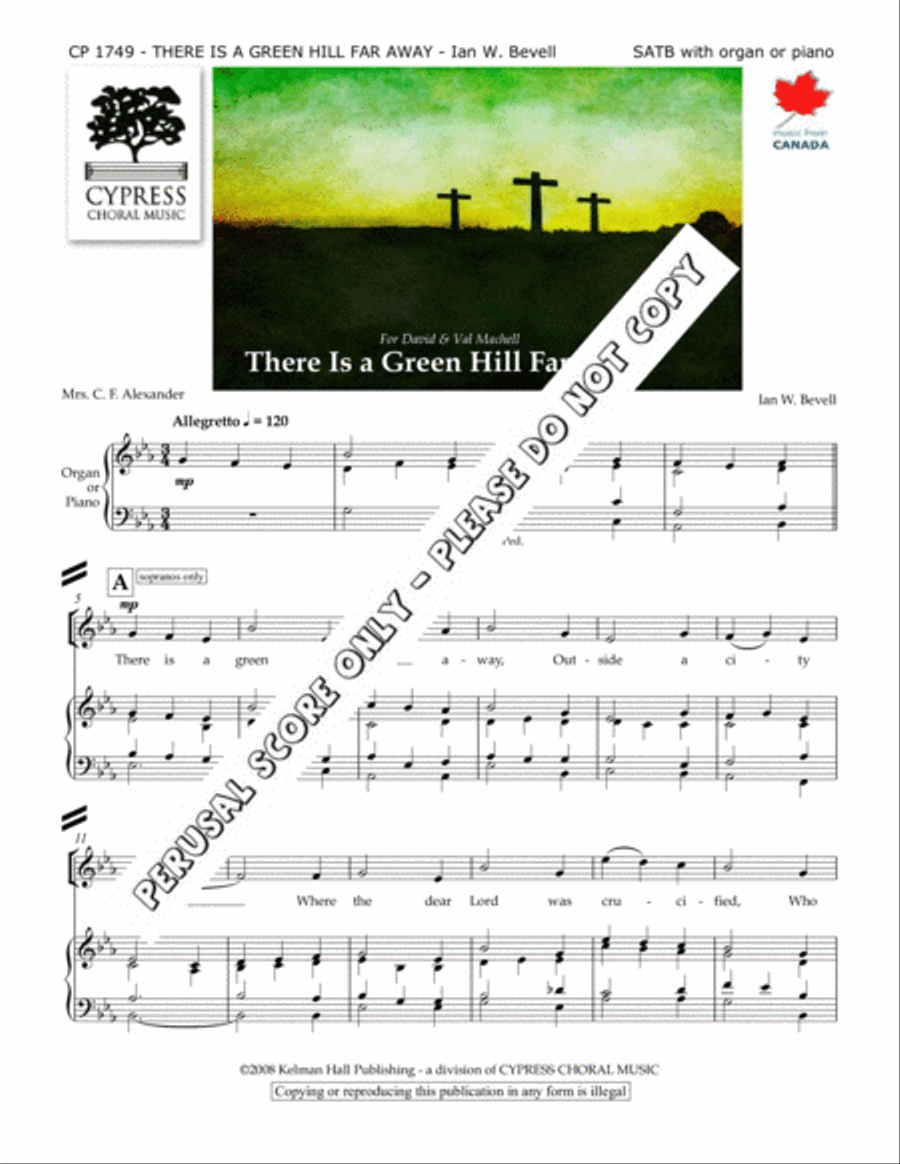 There Is A Green Hill Far Away 4-Part scores gallery preview page 2