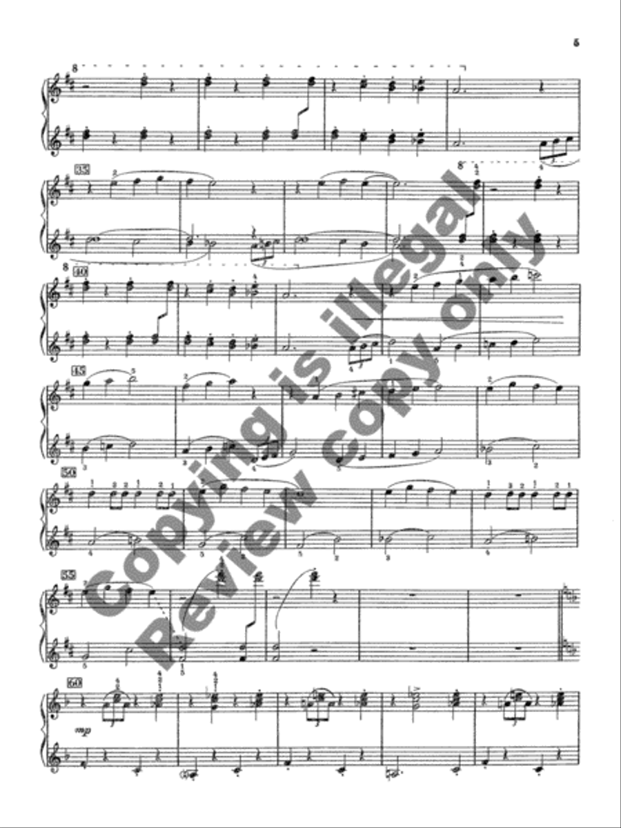 Three Marches for Four Hands Piano Duet scores gallery preview page 18