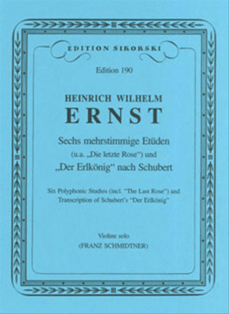 6 Polyphonic Etudes by H. Ernst Violin Solo - Sheet Music