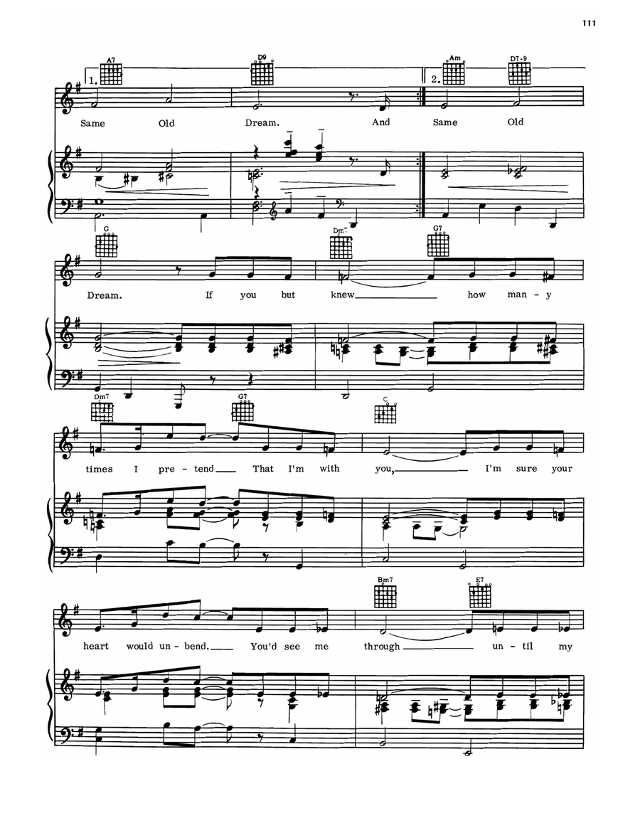 It's The Same Old Dream by Jule Styne Piano, Vocal, Guitar - Digital Sheet Music page 2
