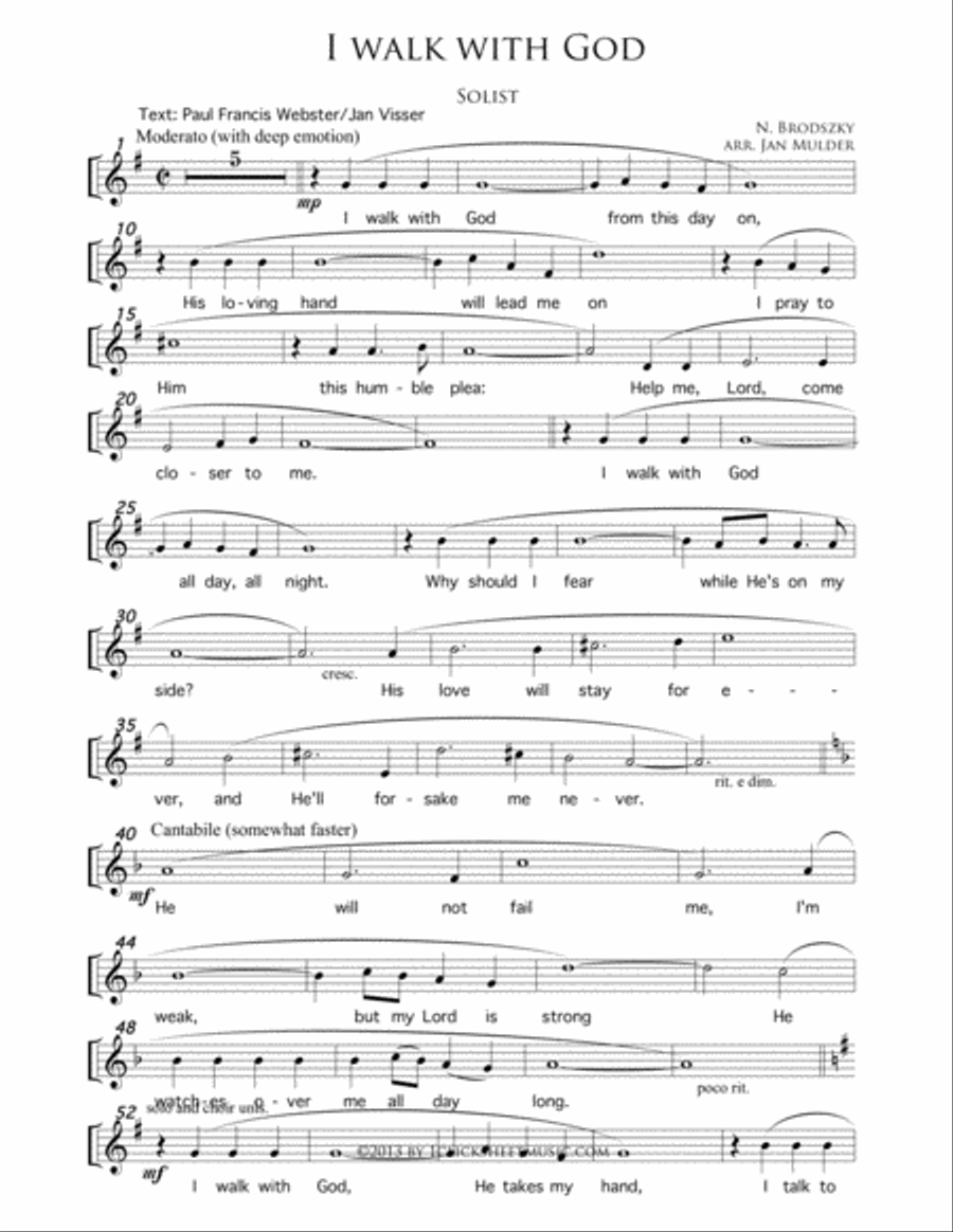 I Walk With God I Walk With God Sacred scores gallery preview page 1