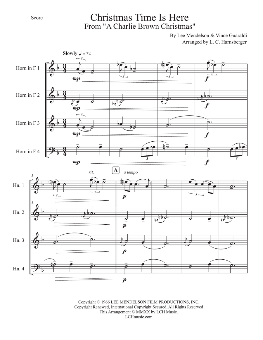 Christmas Time Is Here Horn scores gallery preview page 5