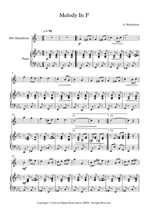 Melody In F - Anton Rubinstein (Alto Sax + Piano)