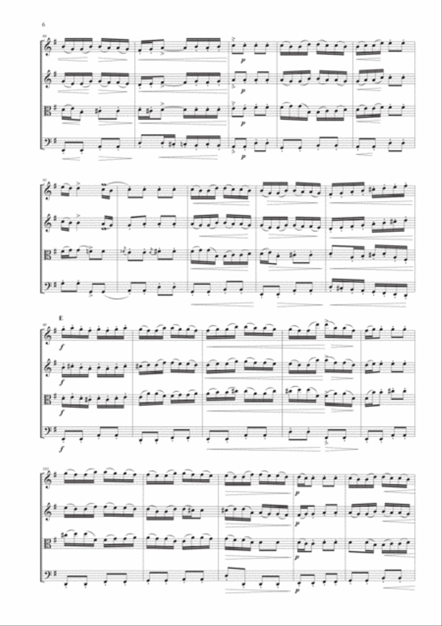 The Moldau for String Quartet String Quartet scores gallery preview page 6