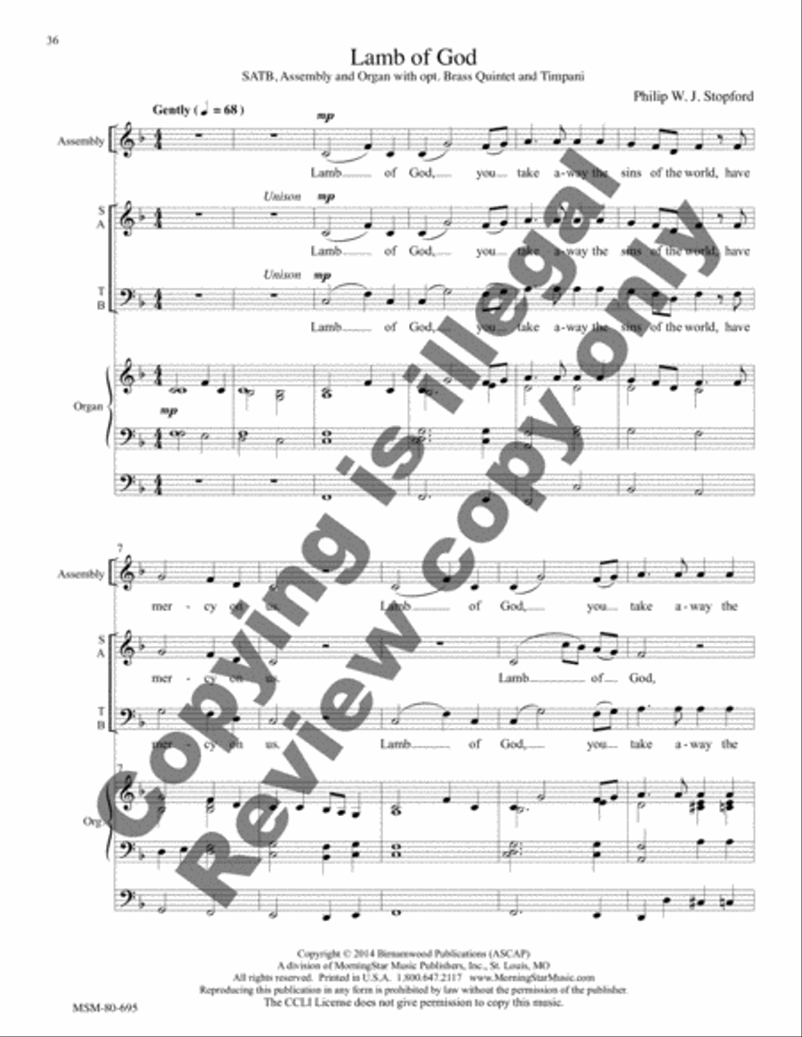Mass of St. Luke the Evangelist 4-Part scores gallery preview page 16