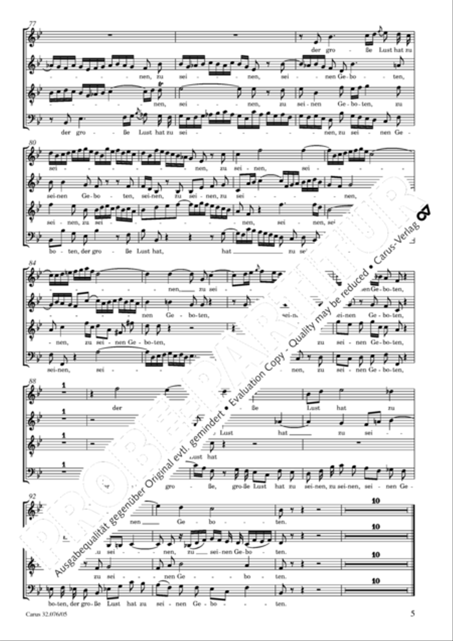 Blessed are all those who fear God (Wohl dem, der den Herren furchtet) SA scores gallery preview page 6