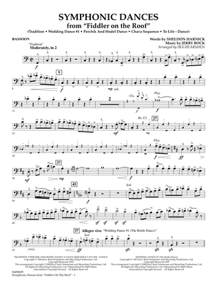 Symphonic Dances (from Fiddler On The Roof) (arr. Ira Hearshen) - Bassoon