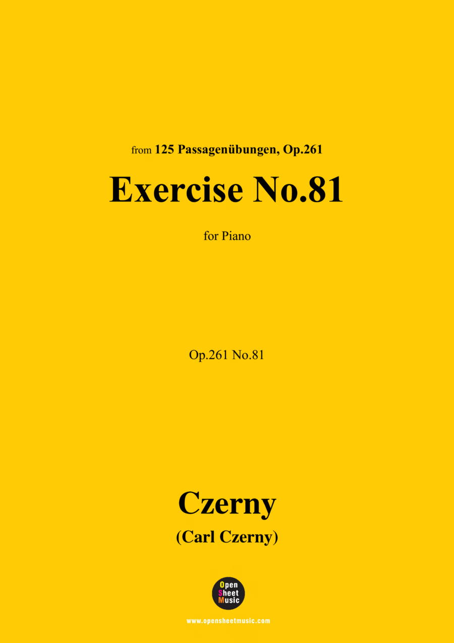 C. Czerny-Exercise No.81,Op.261 No.81 Piano Method scores gallery preview page 1