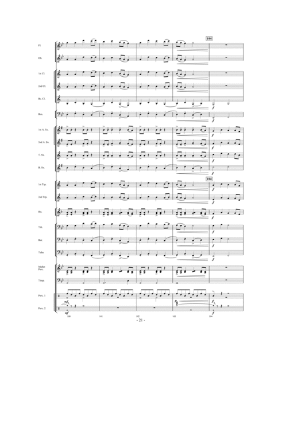 Legend of the Queen Anne's Revenge Concert Band scores gallery preview page 20