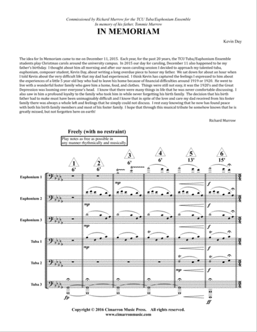 In Memoriam Euphonium scores gallery preview page 2