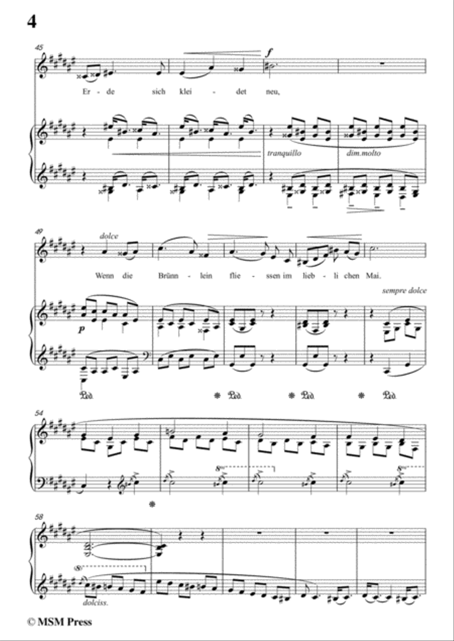 Liszt-Der hirt in F sharp Major,for Voice and Piano Voice Solo scores gallery preview page 6