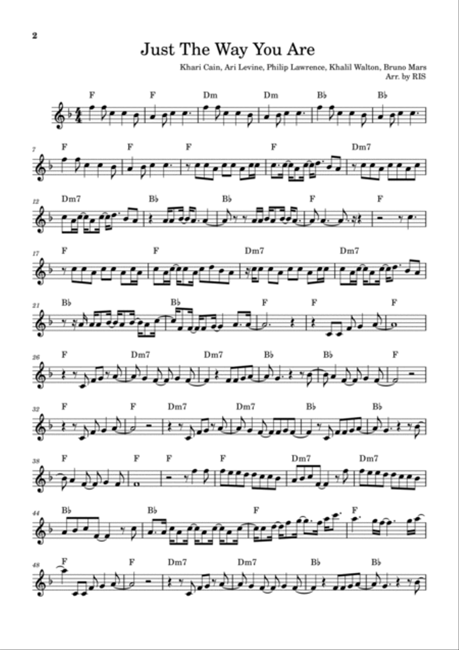 Just The Way You Are Easy Piano scores gallery preview page 2
