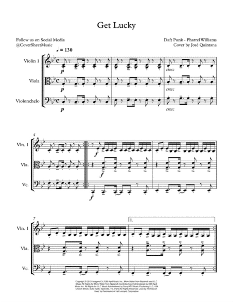 Get Lucky Get Lucky String Trio scores gallery preview page 2