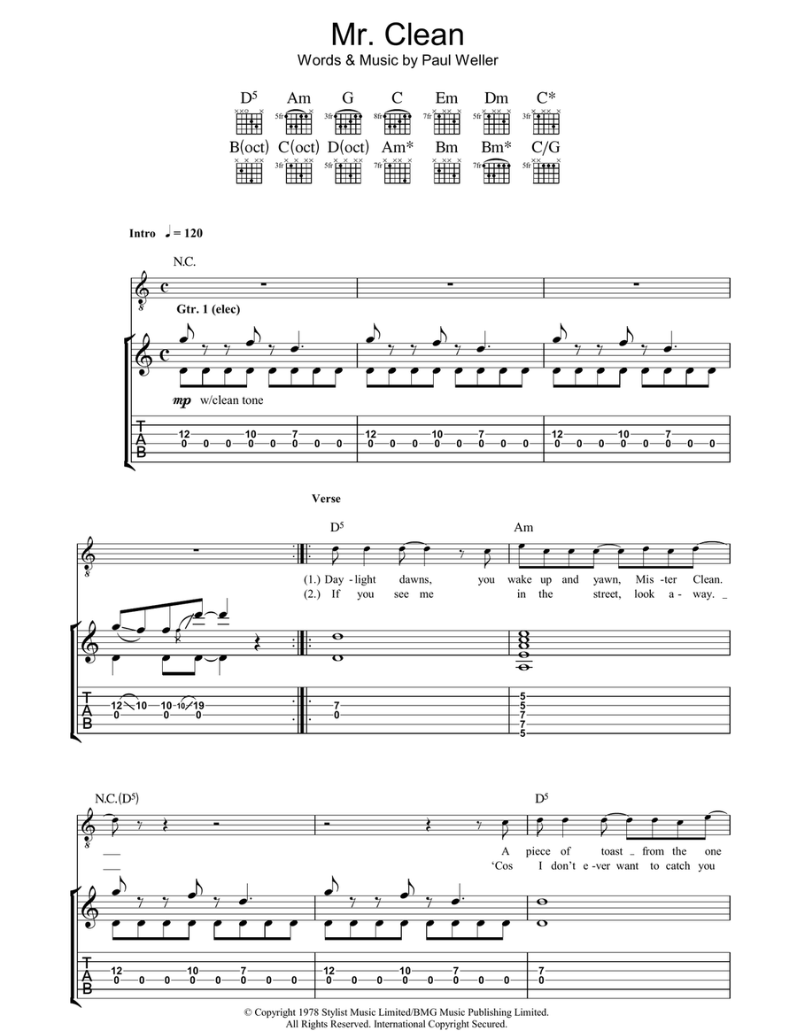 Mr. Clean Electric Guitar scores gallery preview page 1