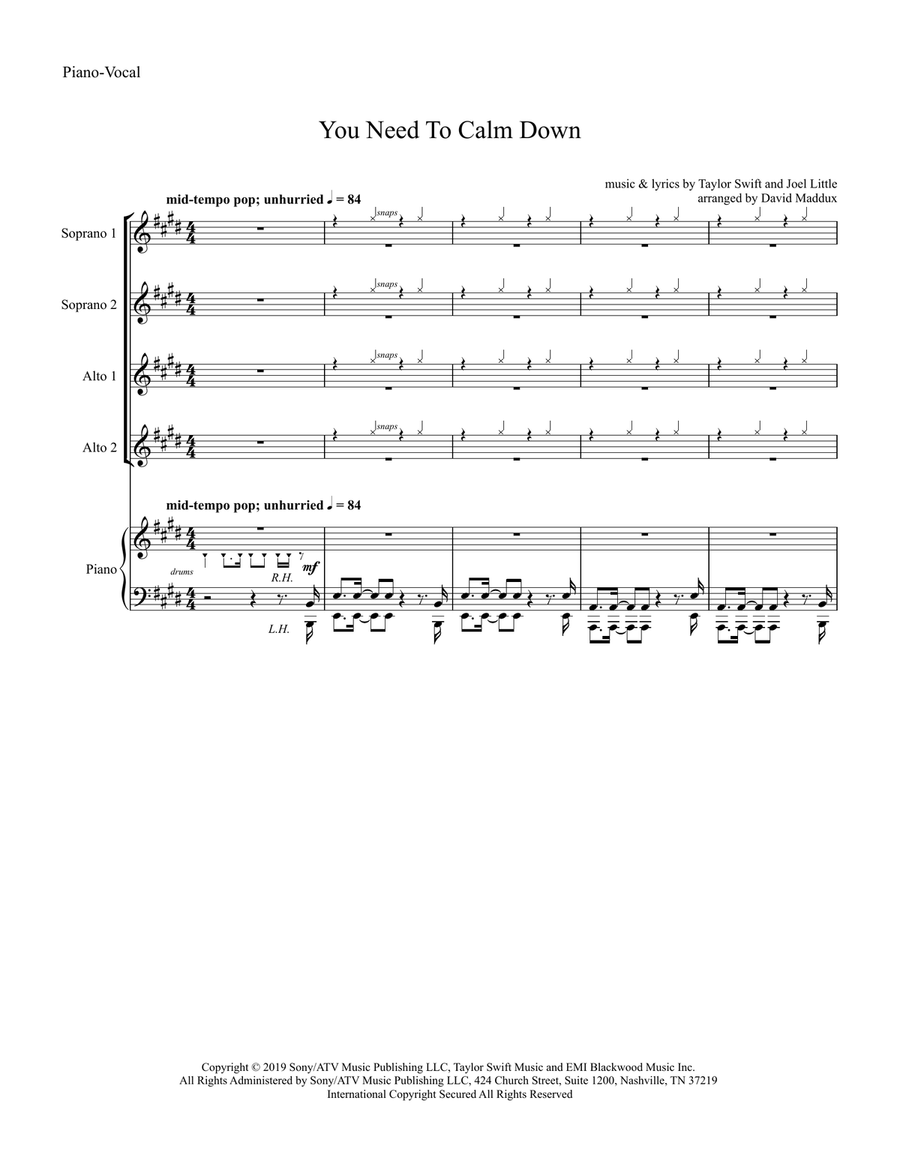 You Need To Calm Down SSAA scores gallery preview page 1