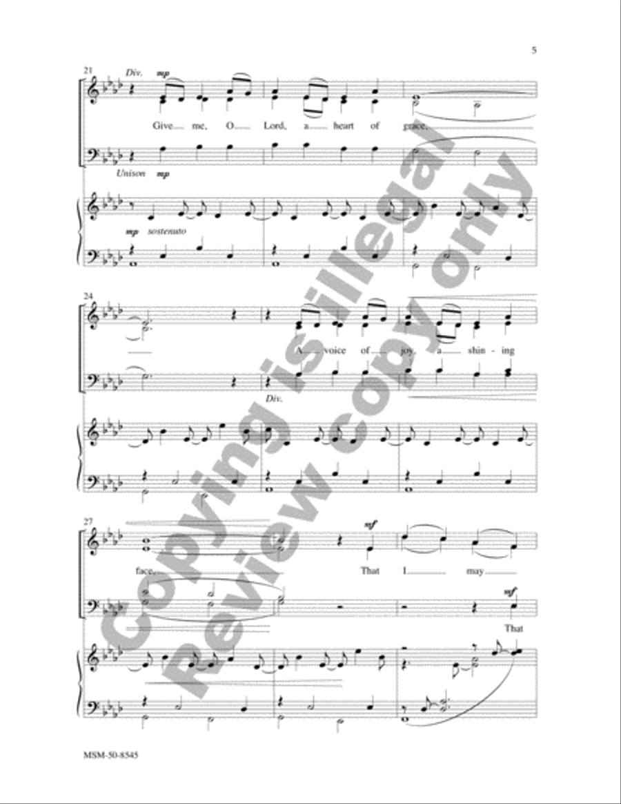 A Heart of Grace 4-Part scores gallery preview page 4
