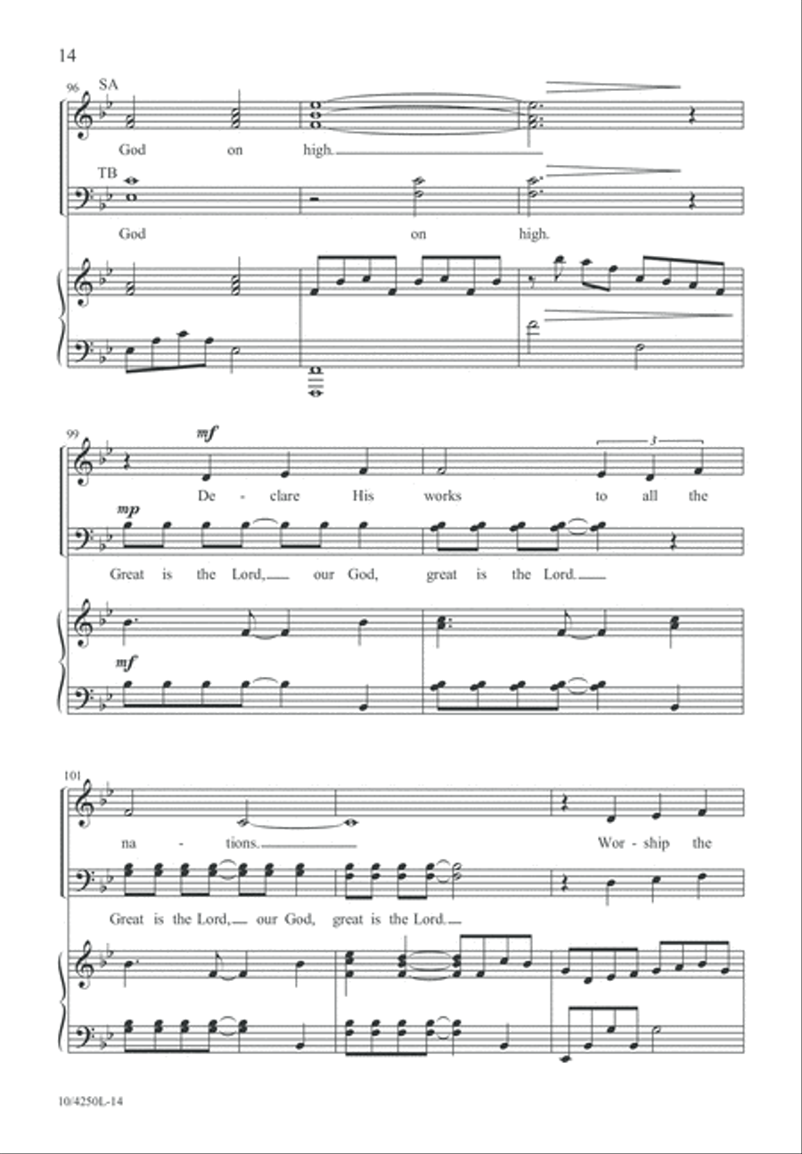 Psalm 98 4-Part scores gallery preview page 14