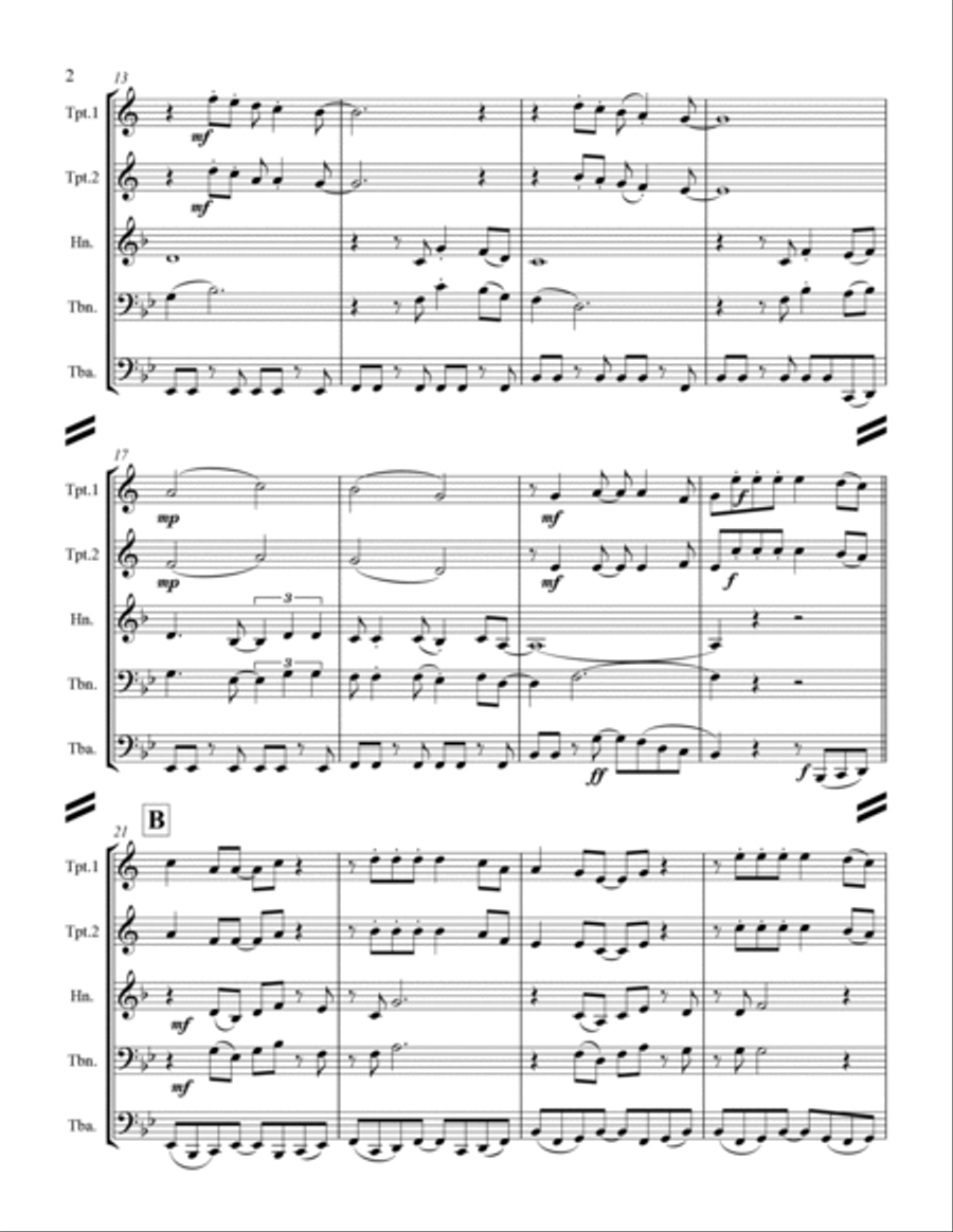 Feliz Navidad Horn scores gallery preview page 3