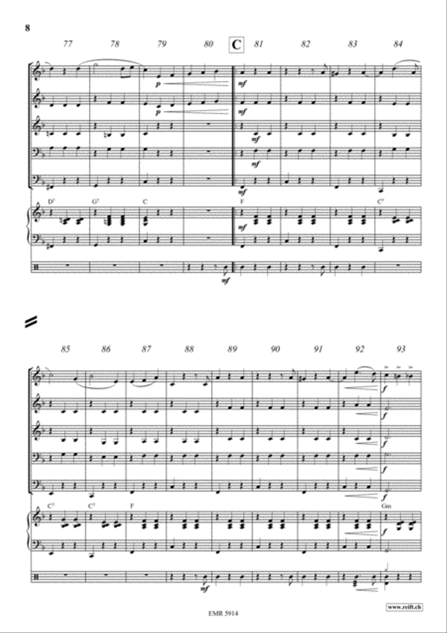 Rosen Aus Dem Suden Brass Band scores gallery preview page 8