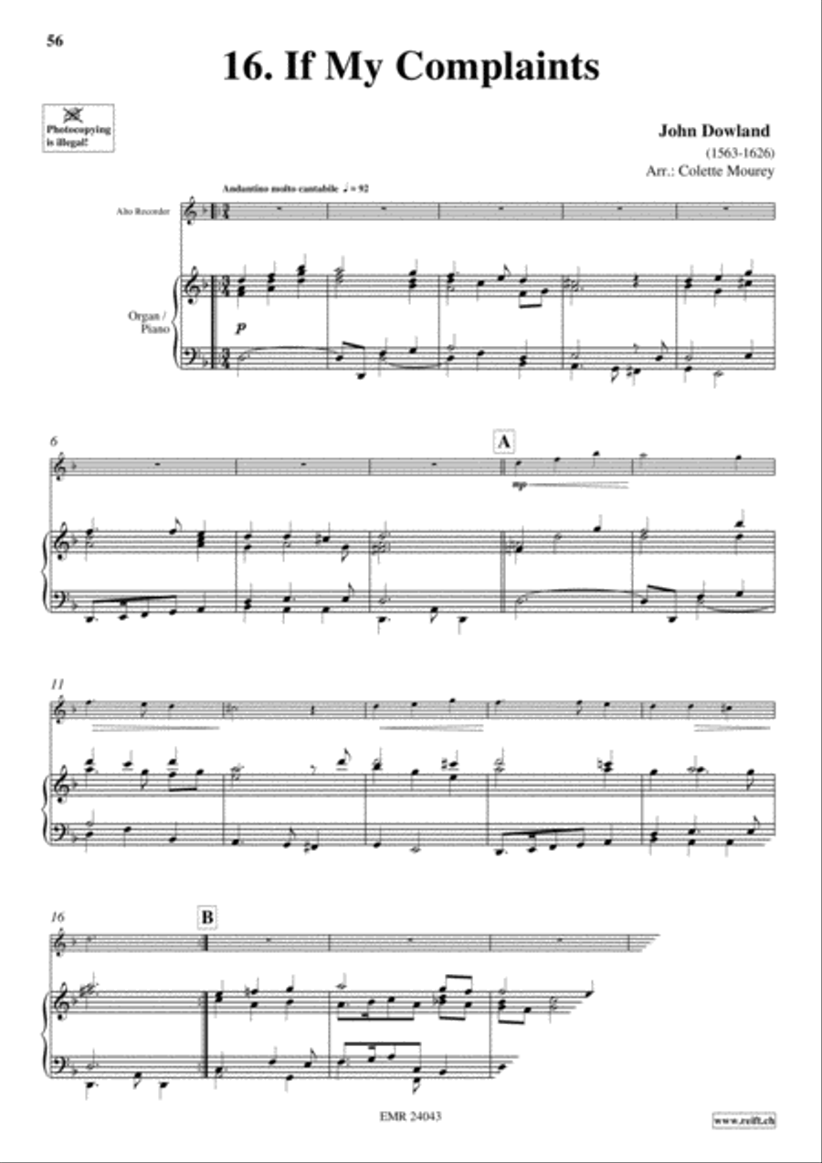 40 Greatest Baroque Hits Volume 1 Alto Recorder scores gallery preview page 18