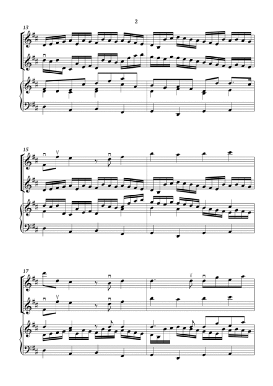 Pachelbel - Canon in D Major for 2 Violins & Piano - Intermediate String Duet scores gallery preview page 3