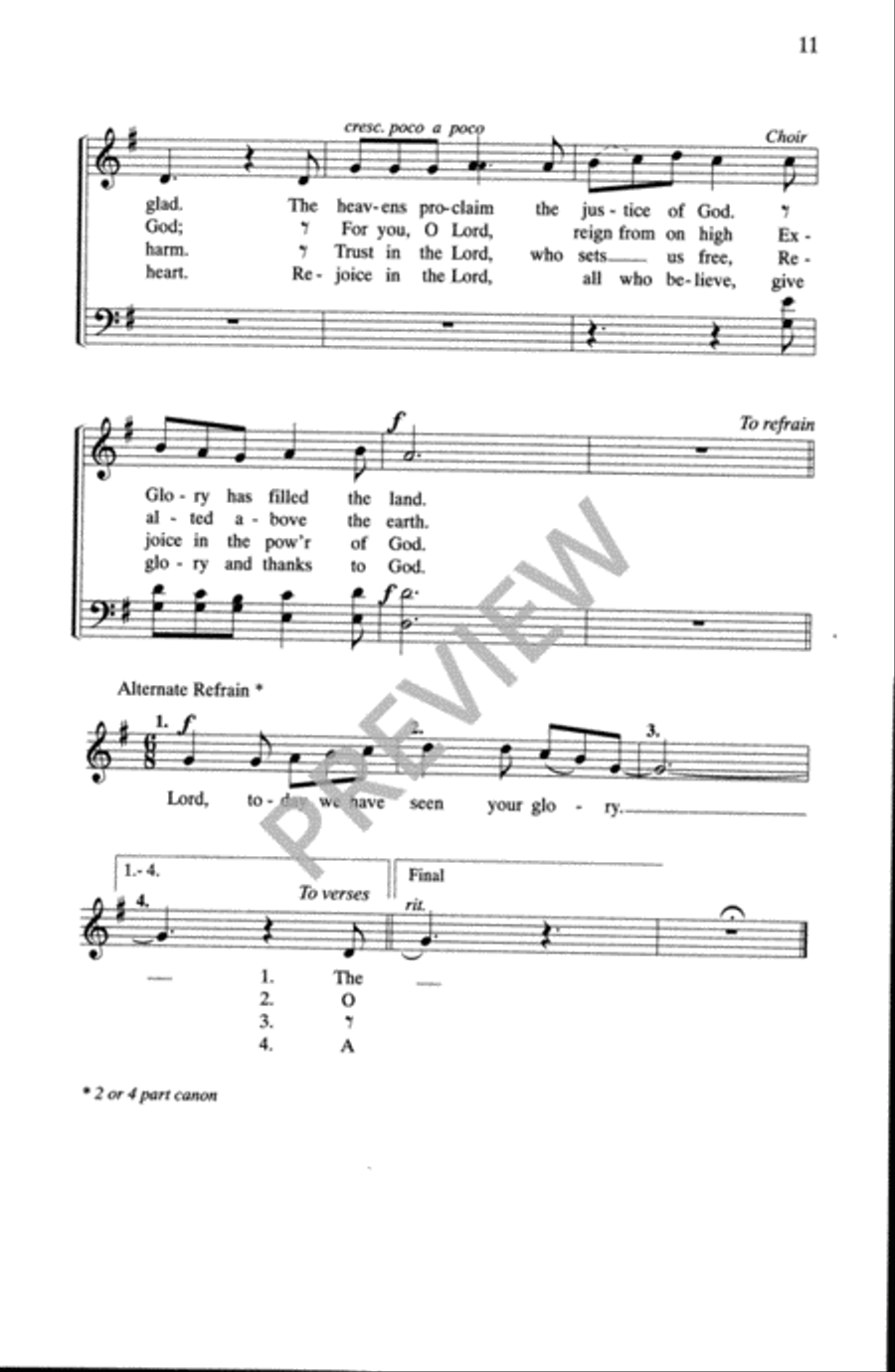 Psalms for the Church Year - Volume 6, Choral Refrains 4-Part scores gallery preview page 13