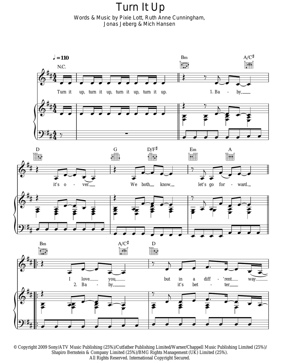 Turn It Up Acoustic Guitar scores gallery preview page 1