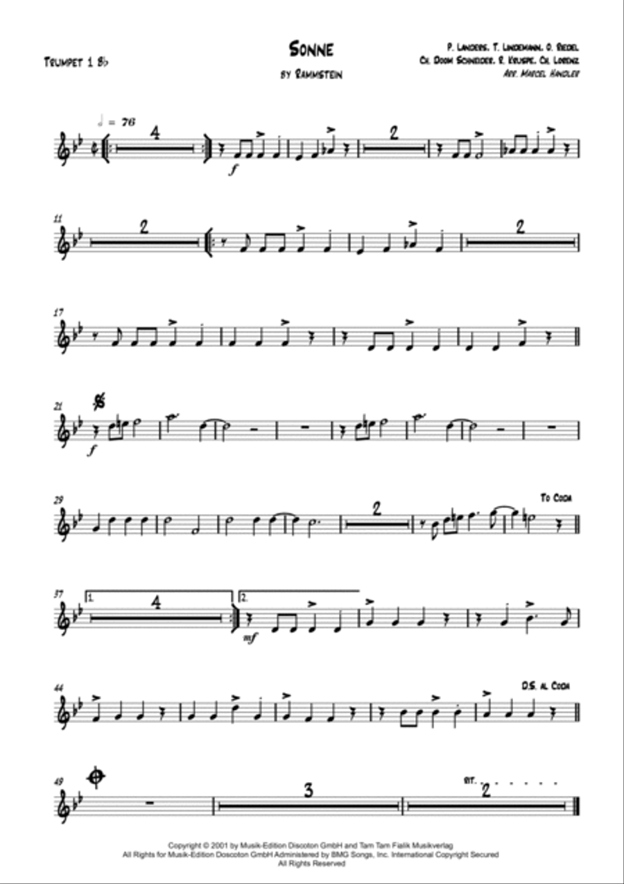 Sonne Sonne Baritone Horn TC scores gallery preview page 6