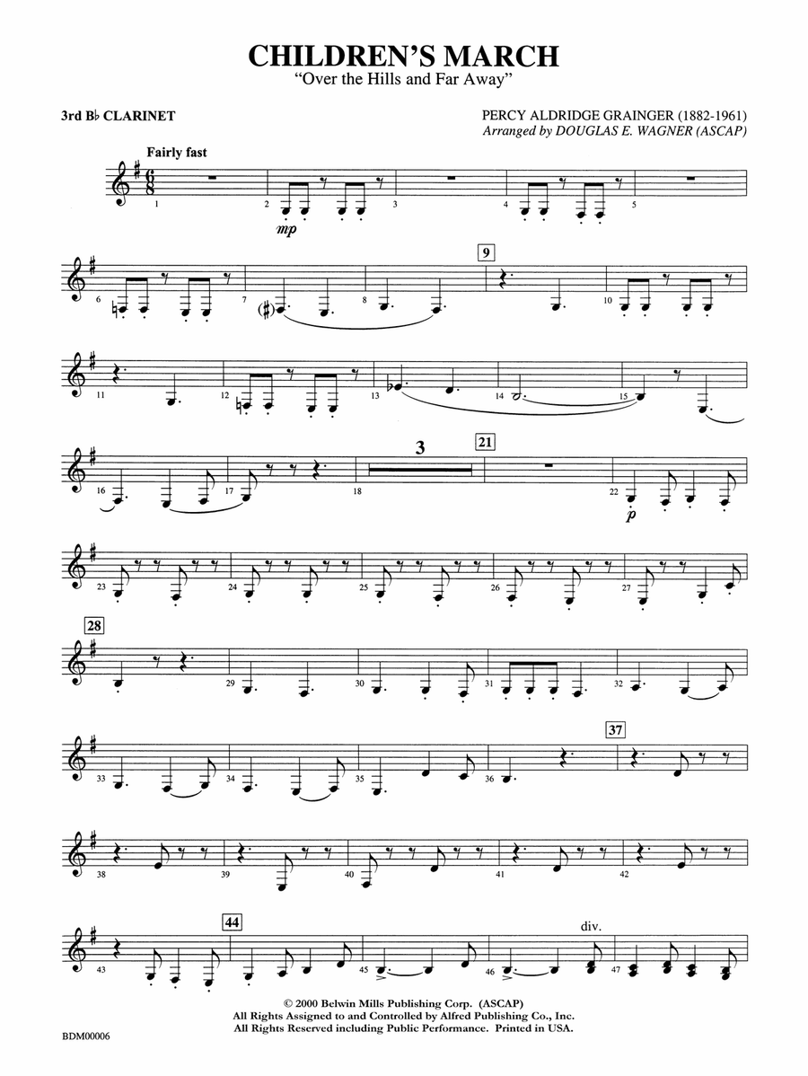 Children's March: 3rd B-flat Clarinet