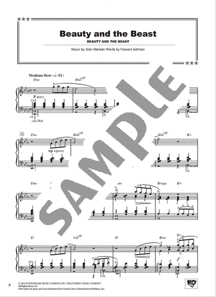Disney Best Hit 10 Advanced Level/English Version Voice scores gallery preview page 4