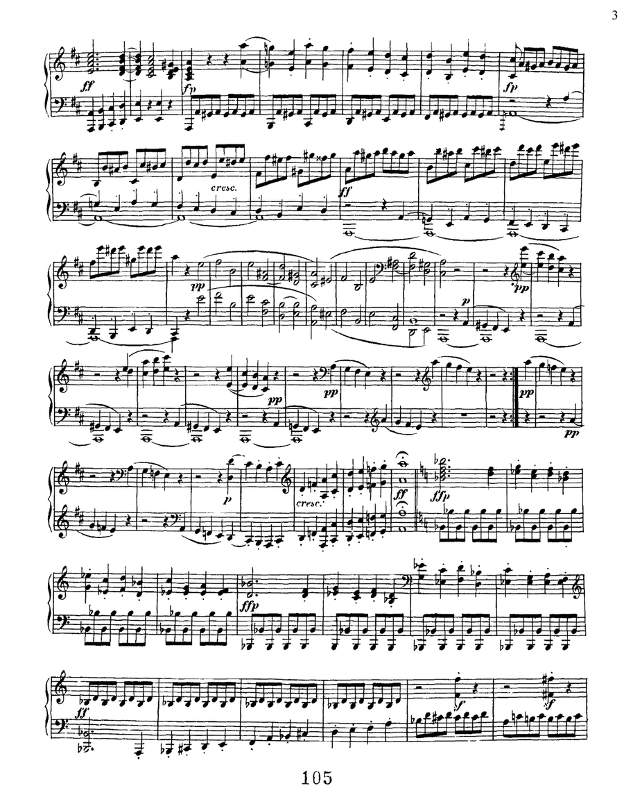 Sonata No. 7 In D Major, Op. 10, No. 3 Piano Solo scores gallery preview page 3
