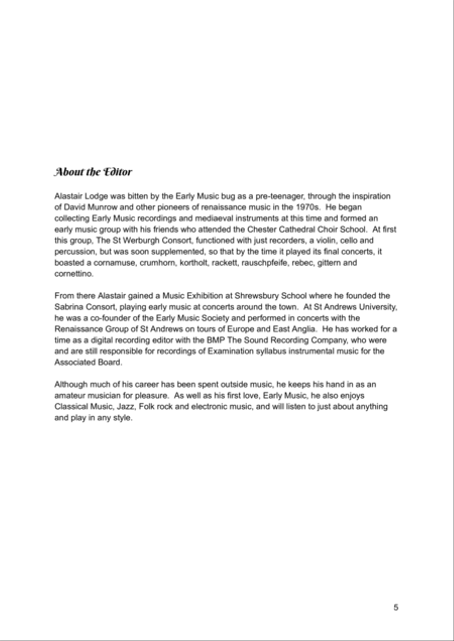 Chording to the Dance Masters - Melody and chords for 44 Renaissance Dance Consort pieces Piano scores gallery preview page 5
