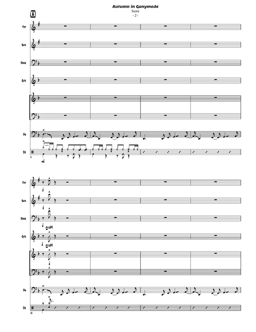Autumn In Ganymede Jazz Ensemble scores gallery preview page 3