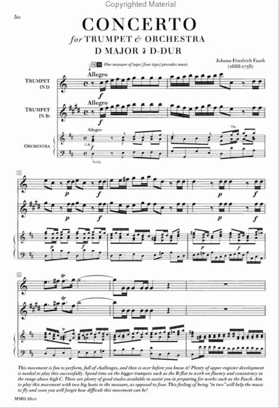 Three Trumpet Concerti: Haydn, Telemann, Fasch - Music Minus One Trumpet Trio scores gallery preview page 4