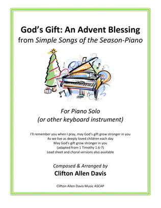 God's Gift: An Advent Blessing (solo piano) Clifton Davis