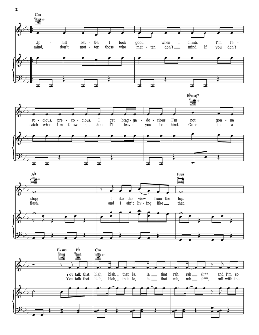 Masterpiece Piano, Vocal, Guitar scores gallery preview page 2