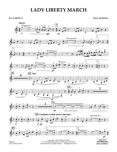 Lady Liberty March - Bb Clarinet 1