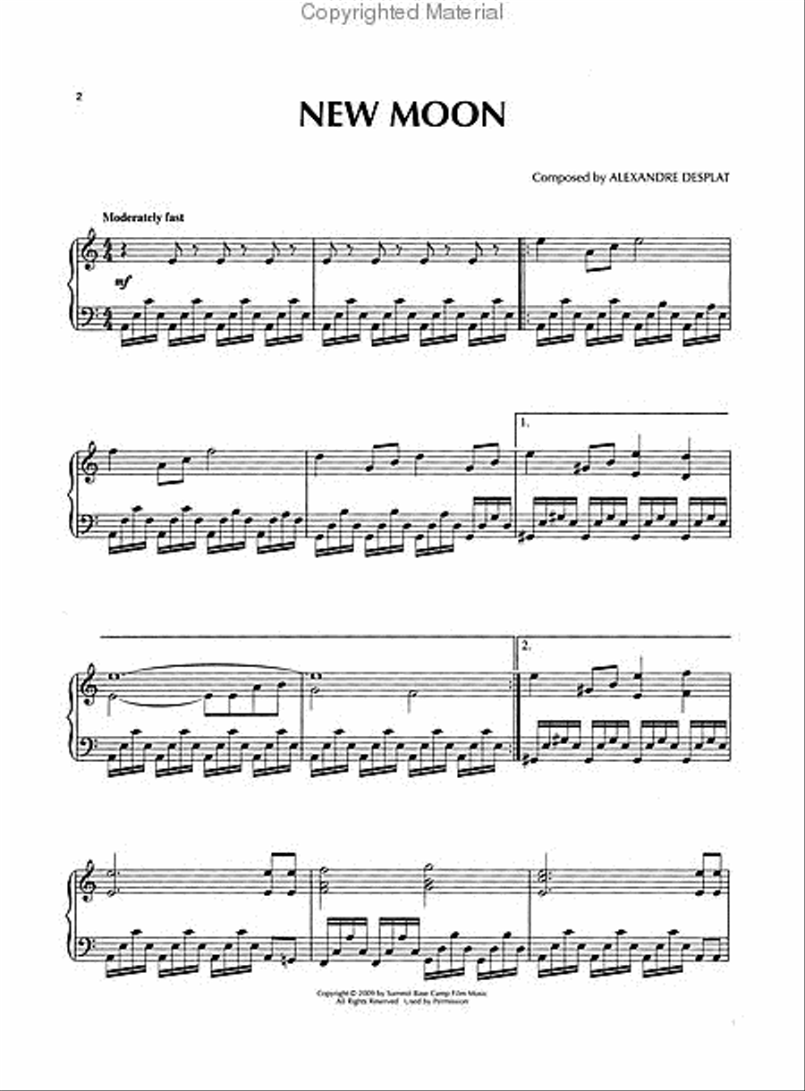 The Twilight Saga - New Moon Piano Solo scores gallery preview page 2