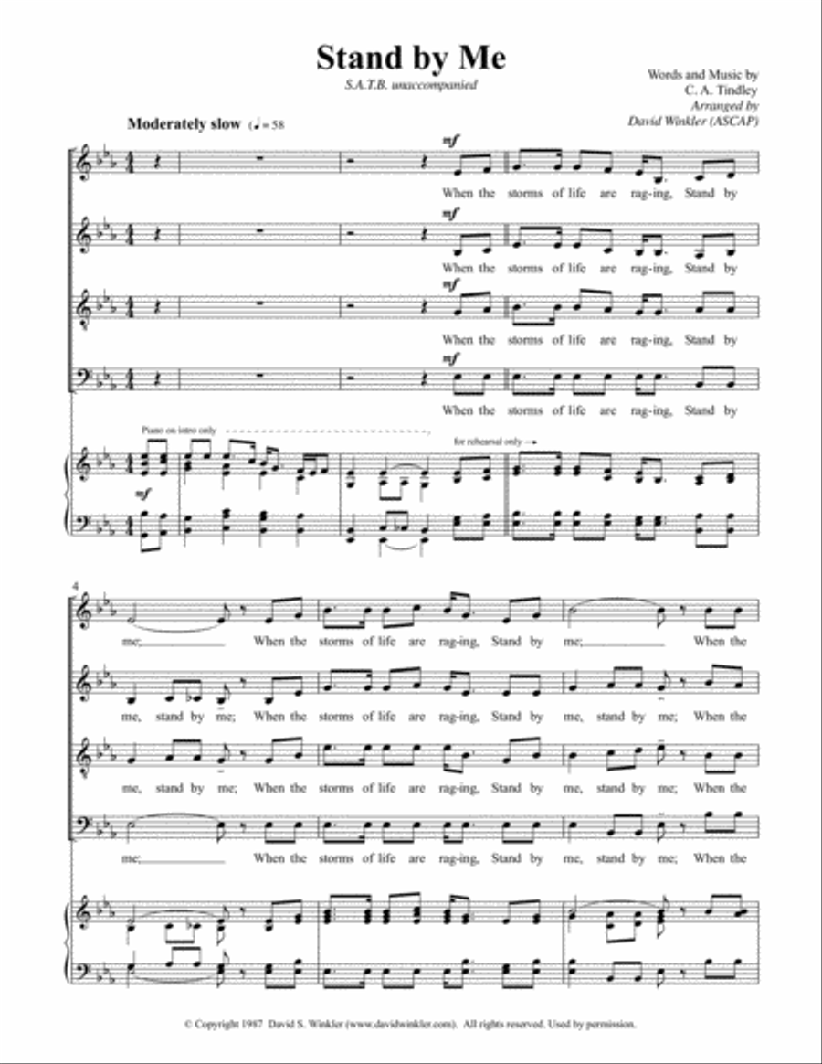 Stand by Me 4-Part scores gallery preview page 3