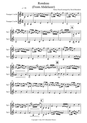 Rondeau (from Abdelazer) for Trumpet Duet
